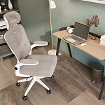 Кресло для компьютерного стола Easement Grey&White варинант исполнения - 9 | Loft Concept в Челябинске