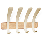 Вешалка настенная с 4-мя бежевыми крючками из пластика Curves Hangers варинант исполнения - 1 | Loft Concept в Челябинске