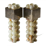 Настольная лампа с основанием из 24 выточенных сферических камней Through Stone варинант исполнения - 1 | Loft Concept в Челябинске