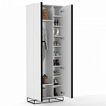 Двухдверный шкаф белого цвета Strict Lines варинант исполнения - 3 | Loft Concept в Челябинске