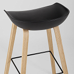 Барный стул на ножках из натурального дерева Boras Black варинант исполнения - 6 | Loft Concept в Челябинске