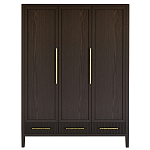 Большой Шкаф Primo Темный орех с 3 дверьми и 3 выдвижными ящиками варинант исполнения - 10 | Loft Concept в Челябинске