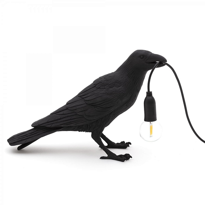 Настольная лампа Bird Lamp Black Waiting Черный Настольная лампа Bird Lamp Black Waiting Черный в Челябинске | Loft Concept