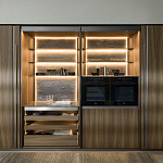 Кухонный гарнитур из дерева и камня с раздвижными дверцами OPERATING COLUMN 2.0 Dada Engenereed Kitchen варинант исполнения - 1 | Loft Concept в Челябинске