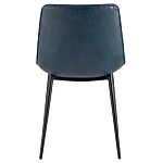 Стул с обивкой из экокожи темно-синего цвета RHOMBUSES UPHOLSTERY варинант исполнения - 3 | Loft Concept в Челябинске