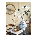 Ваза с мотивами цветущего сада с попугаями Blue Vase Inspired by Nature варинант исполнения - 5 | Loft Concept в Челябинске