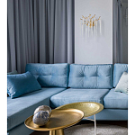 Бра золотого цвета с разветвленными ветвями и длинными прозрачными подвесками в форме стеклянных сосулек Droplet Chandelier варинант исполнения - 7 | Loft Concept в Челябинске