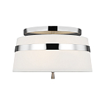 Потолочный светильник с белым тканевым абажуром Generation Lighting варинант исполнения - 1 | Loft Concept в Челябинске