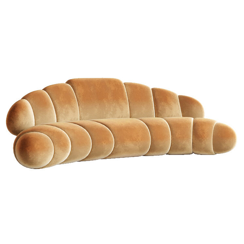 Диван «Croissant» Бежевый Красный Диван «Croissant» Бежевый Красный в Челябинске | Loft Concept