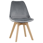 Стул с мягким велюровым сиденьем Arvika Grey варинант исполнения - 1 | Loft Concept в Челябинске