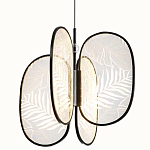 Люстра с гравировкой на акриловых плафонах Gravyura Black D 50 см варинант исполнения - 1 | Loft Concept в Челябинске