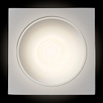 Встраиваемый спот светодиодный квадаратный белого цвета с круглым углублением Ombra Lux  варинант исполнения - 3 | Loft Concept в Челябинске