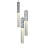 Подвесной светильник Dew Drops Tube Chrome Trio Hanging Lamp варинант исполнения - 1 | Loft Concept в Челябинске