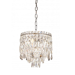 Люстра круглая с хрустальными подвесками на серебряном каркасе Roul Crystal Light варинант исполнения - 10 | Loft Concept в Челябинске