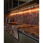 Кухонный гарнитур из красного мрамора и дерева VVD Dada Engenereed Kitchen варинант исполнения - 6 | Loft Concept в Челябинске