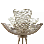 Торшер с трехъярусным плафоном из металлической сетки Light Floor Lamp Made of Metal Mesh варинант исполнения - 2 | Loft Concept в Челябинске