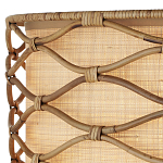 Подвесной светильник  из кованого железа и абажуром из ротанга Wicker Furniture варинант исполнения - 1 | Loft Concept в Челябинске