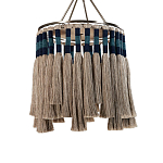Люстра круглая плетеная с кисточками цвета серый дуб Boho Tassel Chandelier варинант исполнения - 1 | Loft Concept в Челябинске