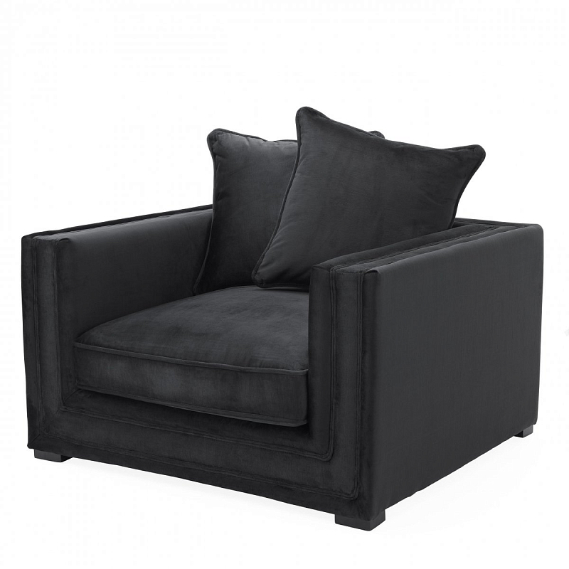 Кресло Eichholtz Chair Menorca Black Черный Кресло Eichholtz Chair Menorca Black Черный в Челябинске | Loft Concept