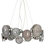 Люстра с плафонами из дымчатого стекла Glass Peonies варинант исполнения - 1 | Loft Concept в Челябинске