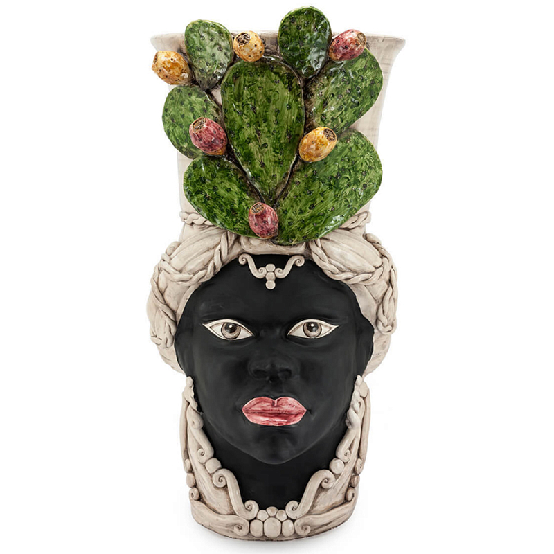 Большая Напольная ваза Abhika VASE MORO LADY FICO Зеленый Коричневый Большая Напольная ваза Abhika VASE MORO LADY FICO Зеленый Коричневый в Челябинске | Loft Concept