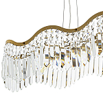Линейная люстра с подвесками из хрусталя Ludivine Linear Chandelier варинант исполнения - 2 | Loft Concept в Челябинске