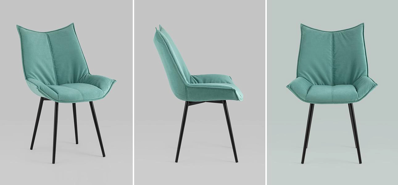 Стул Oslo Chair Велюр Мятный Цвет Стул Oslo Chair Велюр Мятный Цвет - Loft-Concept в Челябинске