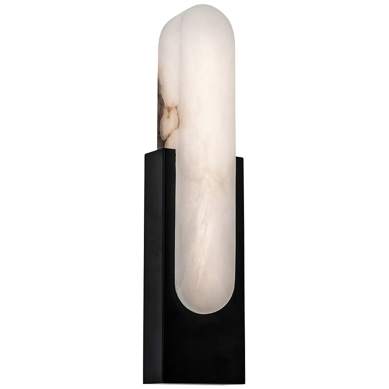 Бра MIRCA светильник с имитацией камня Stone Black Wall Lamp Белый Мрамор Bianco Черный Бра MIRCA светильник с имитацией камня Stone Black Wall Lamp Белый Мрамор Bianco Черный в Челябинске | Loft Concept
