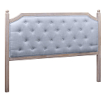 Изголовье кровати серое с мягкой обивкой из рогожки Emma Headboard варинант исполнения - 1 | Loft Concept в Челябинске