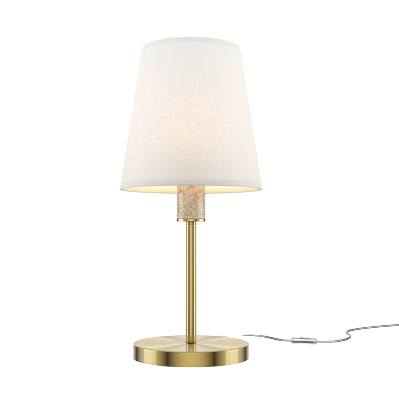 Настольный светильник Lira Е27 Латунь Белый Серый в Челябинске | Loft Concept 
