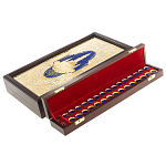 Нарды настольные из натурального камня лазурит и долерит Backgammon from Stone варинант исполнения - 5 | Loft Concept в Челябинске