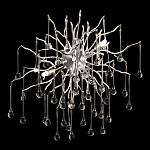 Бра с лучеобразным основанием и подвесками из прозрачного стекла в виде длинных капель Droplet Chandelier варинант исполнения - 8 | Loft Concept в Челябинске