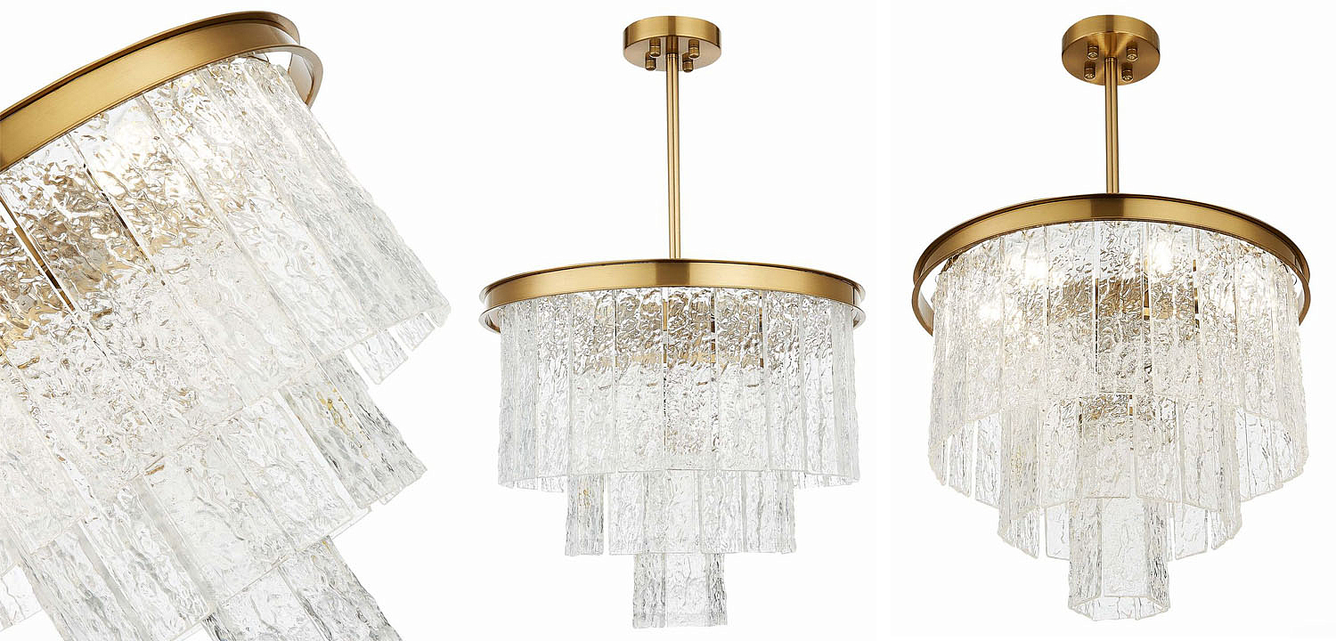 Люстра Renea Textured Glass Chandelier Brass Люстра Renea Textured Glass Chandelier Brass - Loft-Concept в Челябинске