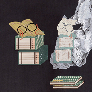 Обои ручная роспись The Art of Learning and Steps for the Flowers by Teo Yang Original colourway on Pitch dyed silk