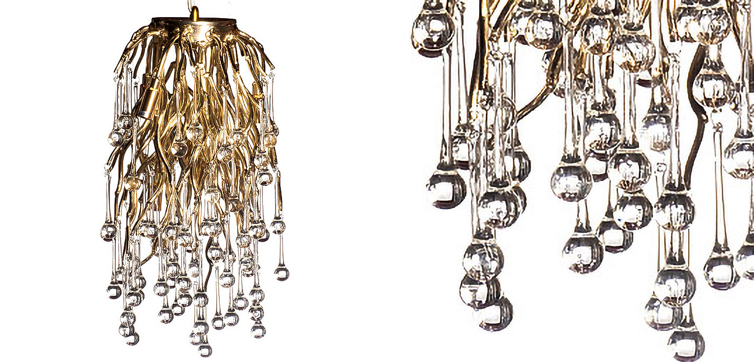 Подвесной светильник Droplet Gold Hanging Lamp Подвесной светильник Droplet Gold Hanging Lamp - Loft-Concept в Челябинске