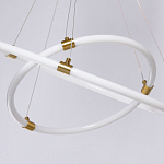 Люстра подвесная с двумя пересекающимися белыми светодиоидными кольцами Luke Lampco Tracer Lamp варинант исполнения - 8 | Loft Concept в Челябинске
