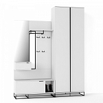 Двухдверный шкаф белого цвета Strict Lines варинант исполнения - 5 | Loft Concept в Челябинске