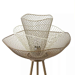 Торшер с трехъярусным плафоном из металлической сетки Light Floor Lamp Made of Metal Mesh варинант исполнения - 1 | Loft Concept в Челябинске