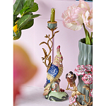 Подсвечник в образе попугая из фарфора с бронзовыми элементами Eden Garden варинант исполнения - 3 | Loft Concept в Челябинске