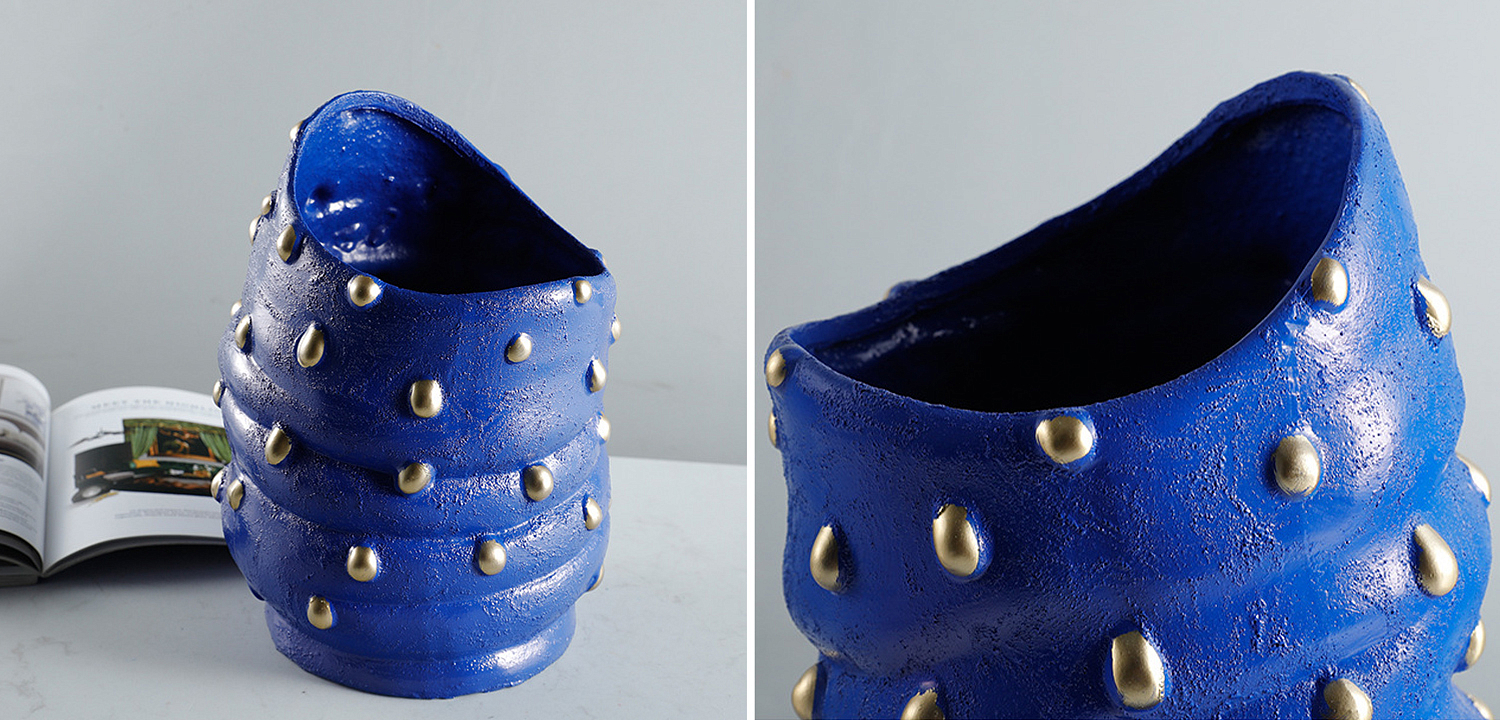Ваза Molecule Collection Vase Blue Gold Ваза Molecule Collection Vase Blue Gold - Loft-Concept в Челябинске