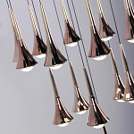 Люстра светодиодная с акриловыми конусообразными плафономи розовое золото Astra 60   варинант исполнения - 4 | Loft Concept в Челябинске