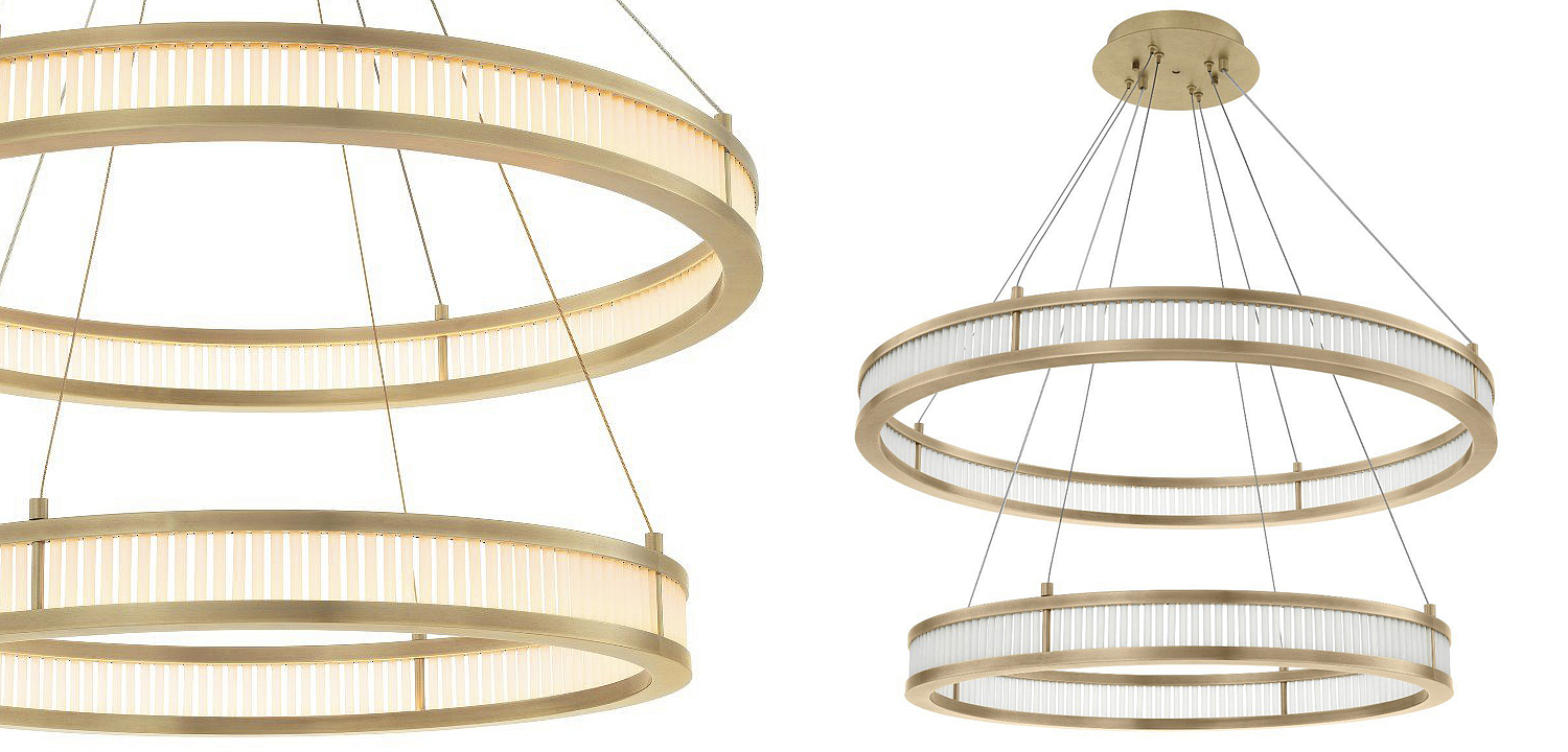 Люстра Eichholtz Chandelier Damien Double Brass Люстра Eichholtz Chandelier Damien Double Brass - Loft-Concept в Челябинске