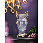 Ваза прозрачная с бронзовыми ручками в виде ангелов Eden Garden варинант исполнения - 2 | Loft Concept в Челябинске