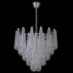 Люстра с подвесками из рифленного стекла в форме капель Textured Glass Chandelier варинант исполнения - 15 | Loft Concept в Челябинске