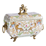 Шкатулка с фигуркой льва на крышке Eden Garden варинант исполнения - 1 | Loft Concept в Челябинске