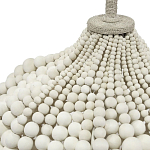 Настольная лампа с абажуром и каркасом из белых деревянных бусин White Wooden Beads Table Lampshade варинант исполнения - 2 | Loft Concept в Челябинске