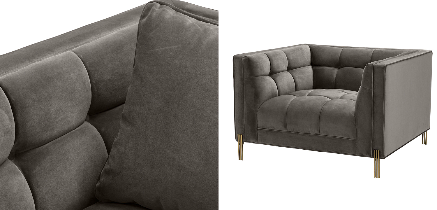 Кресло Eichholtz Chair Sienna grey Кресло Eichholtz Chair Sienna grey - Loft-Concept в Челябинске