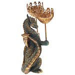 Подсвечник в виде дракона Dragon candlestick Gold Green варинант исполнения - 2 | Loft Concept в Челябинске