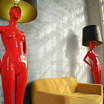 Лампа MANNEQUIN LAMP с абажуром созерцание силуэта варинант исполнения - 7 | Loft Concept в Челябинске