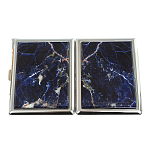 Портсигар на 10 сигарет с газовой зажигалкой из натурального камня Содалит Stone Cigarettes Cases варинант исполнения - 4 | Loft Concept в Челябинске